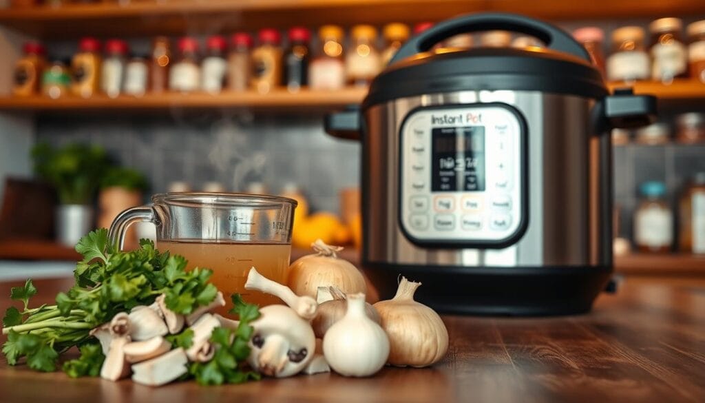 Instant Pot Keto Mushroom Soup Preparation Instant Pot Keto Mushroom Soup Preparation